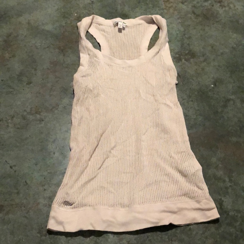 LACOSTE knit racerback tank size 34/ usa 2